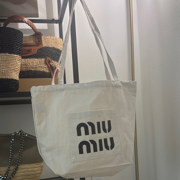 Miu Miu White Tote Bag - Picture 1 of 7